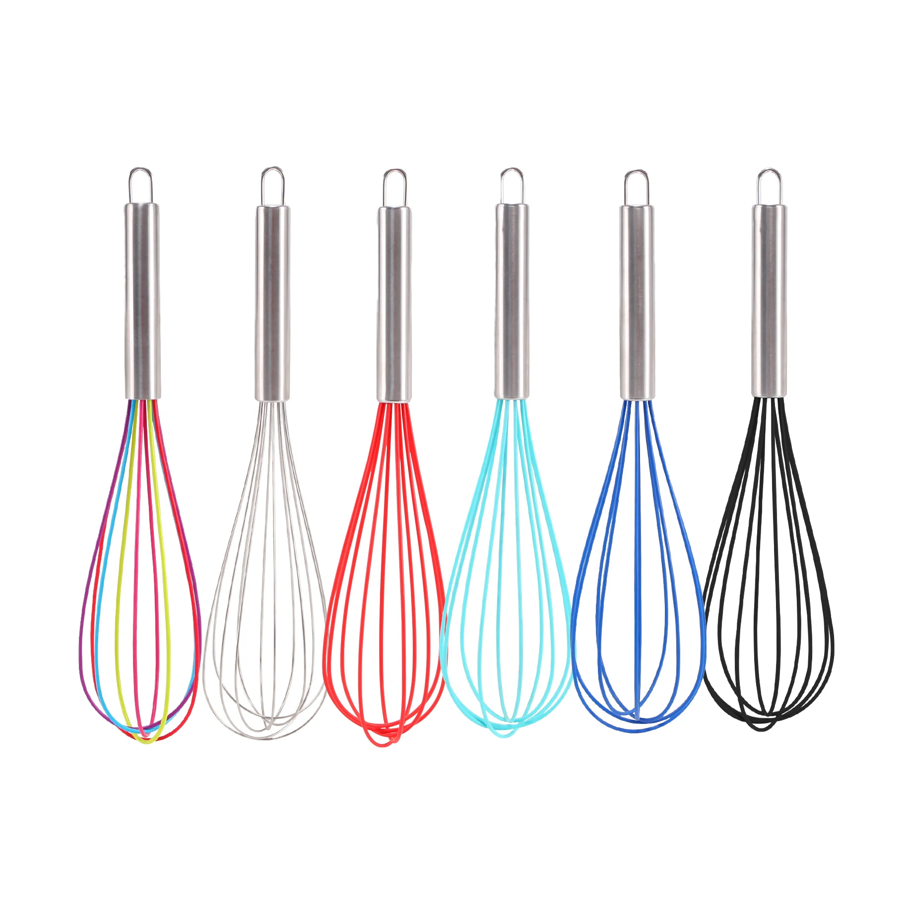 Outlets Kitchen Egg Tool hand Whisk Wholesale Stainless Steel Baking Semi Automatic Beater mixer silicone whisk