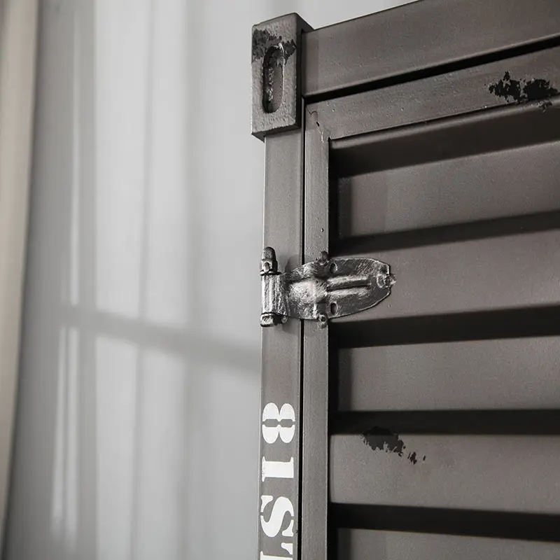 Large High Shipping Container Storage Bookshelf  Iron Board Frame Industrial Vintage Retro With Doors