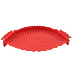 Draining Pot Foldable Clip-on silicone Hands-free Colander Pot  Kitchen Lfgb Food Strainer