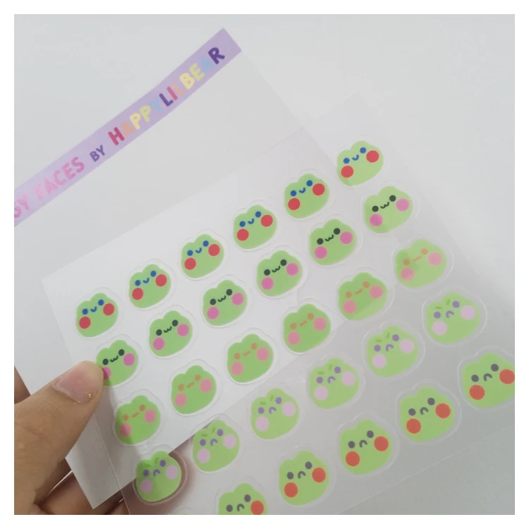 Decorative Kawaii Journal  Clear Vinyl  Animals Diary Waterproof A5 Transparent Sticker Sheet