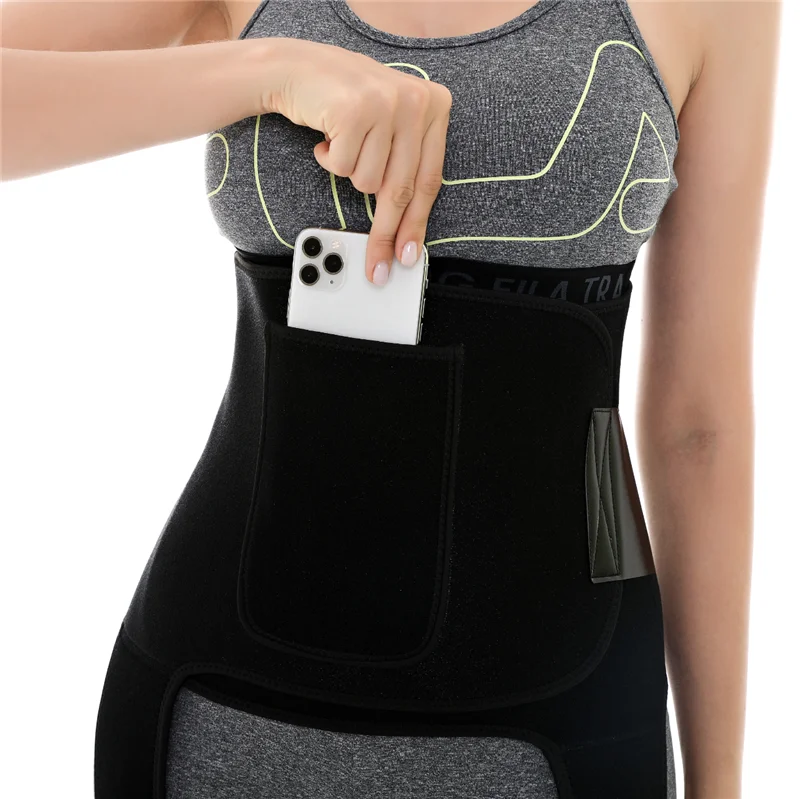 3 in 1 Neoprene Belly Belt Thigh Trimmer Leg Shapers Body Shape Waist Trainer Butt Lifter Shapewear Women Weight Loss