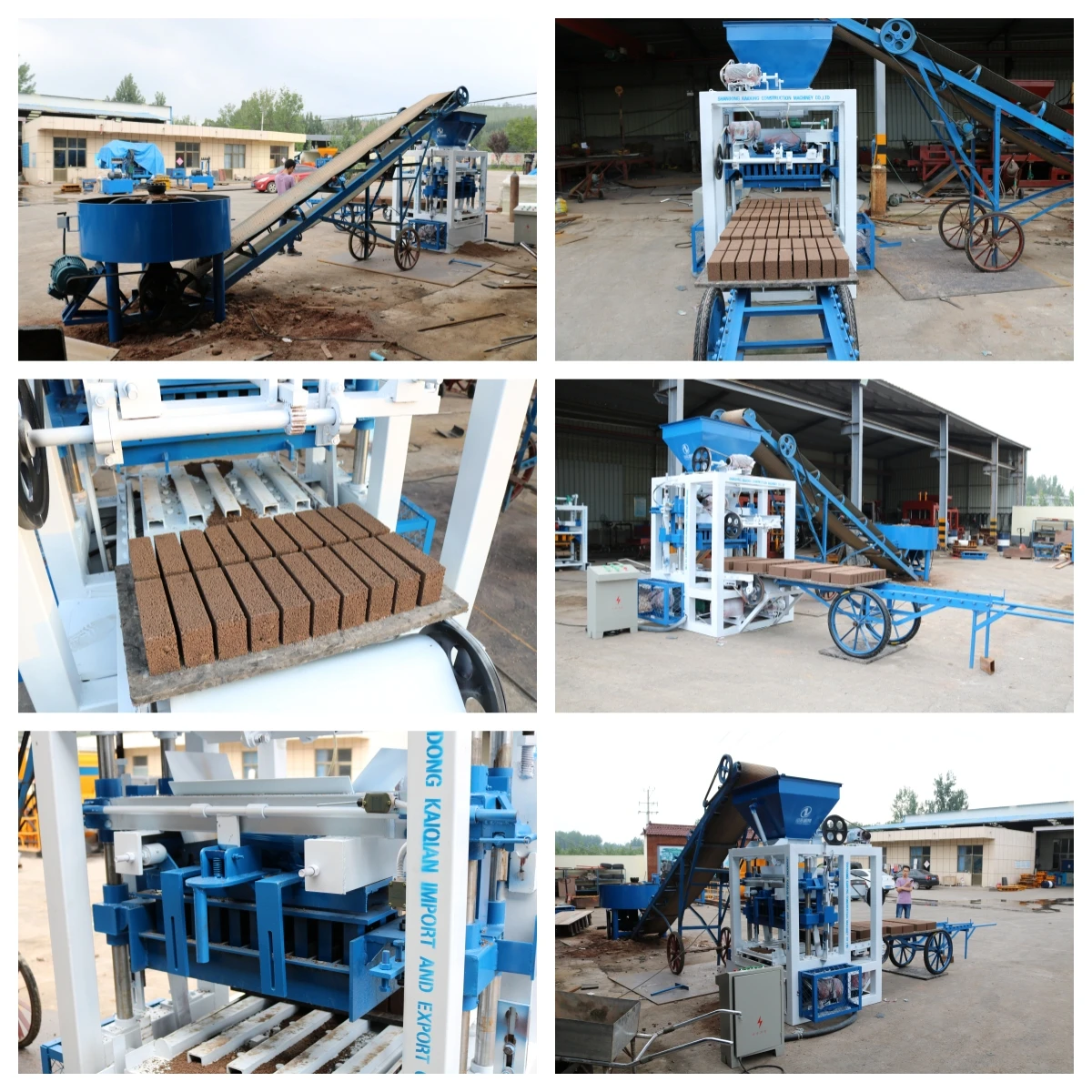 KAIDONG QT4-24 Semi Automatic Cement Brick Hollow Block Making Machine  Solid Block Machine Concrete Brick Making Machinery