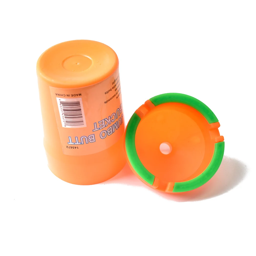 Portable Cheap Wholesale Colorful Cup Shaped Glow In The Dark Luminous Plastic Butt Bucket Car Ashtray