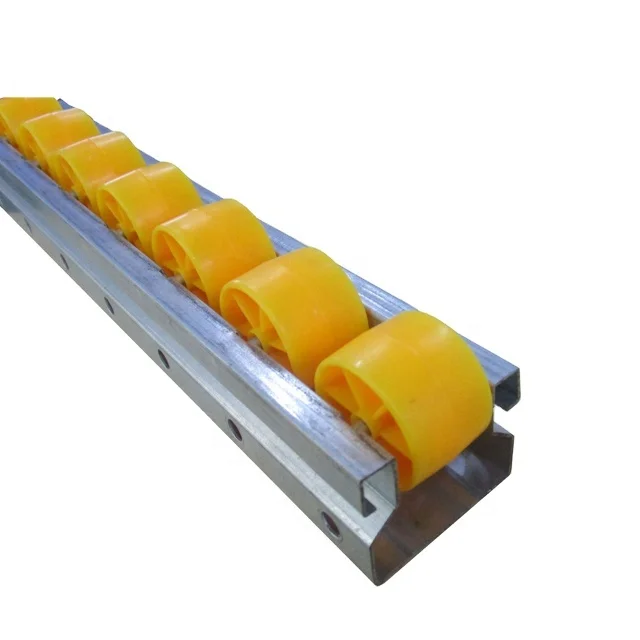  KJ-2046A Flow Rail пластиковые колеса стальной кронштейн для склада полки роликовая