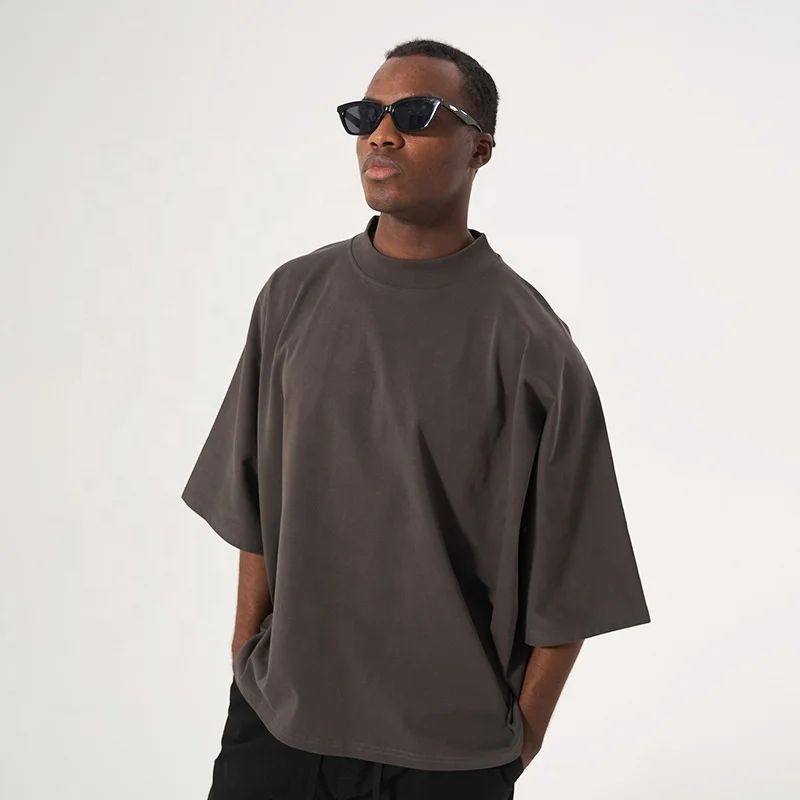 Oem oversized tshirt 300 gsm heavyweight t-shirt acid wash t-shirt oversized boxy fit cropped t-shirt tshirt manufacturer