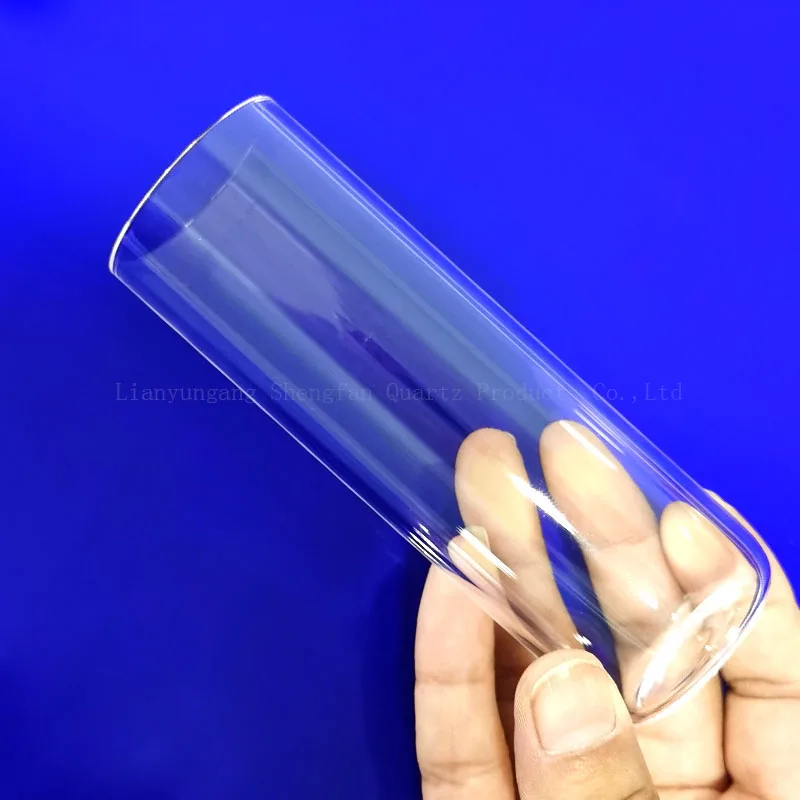 One end closed clear seal quartz glass tube for lamp