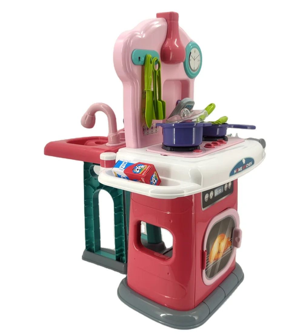Spray Water Cooking Kids Toy Pretend Play Set Steam Kitchen Table