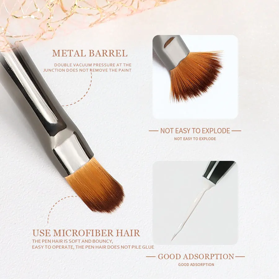 Vinimay High Quality Private Label Nail Salon Nail Double Head Construction Pen Nail Art Acrylic Brush Crystal Pen Drawing Pen