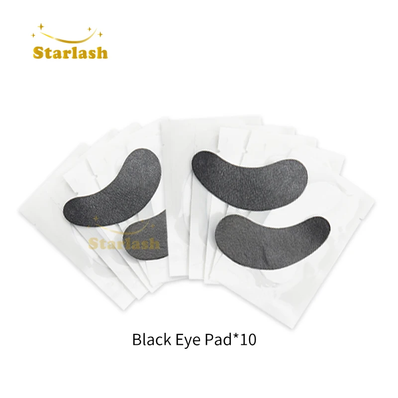 Private Logo 50pcs/bag UV Black Eye Patches High Quality Eyelash Extension Black Eyepatch Eyepad