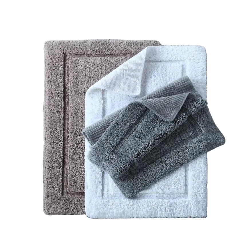 Противоскользящий жаккардовый банный ковер из 100% хлопка для использования в гостиницах и