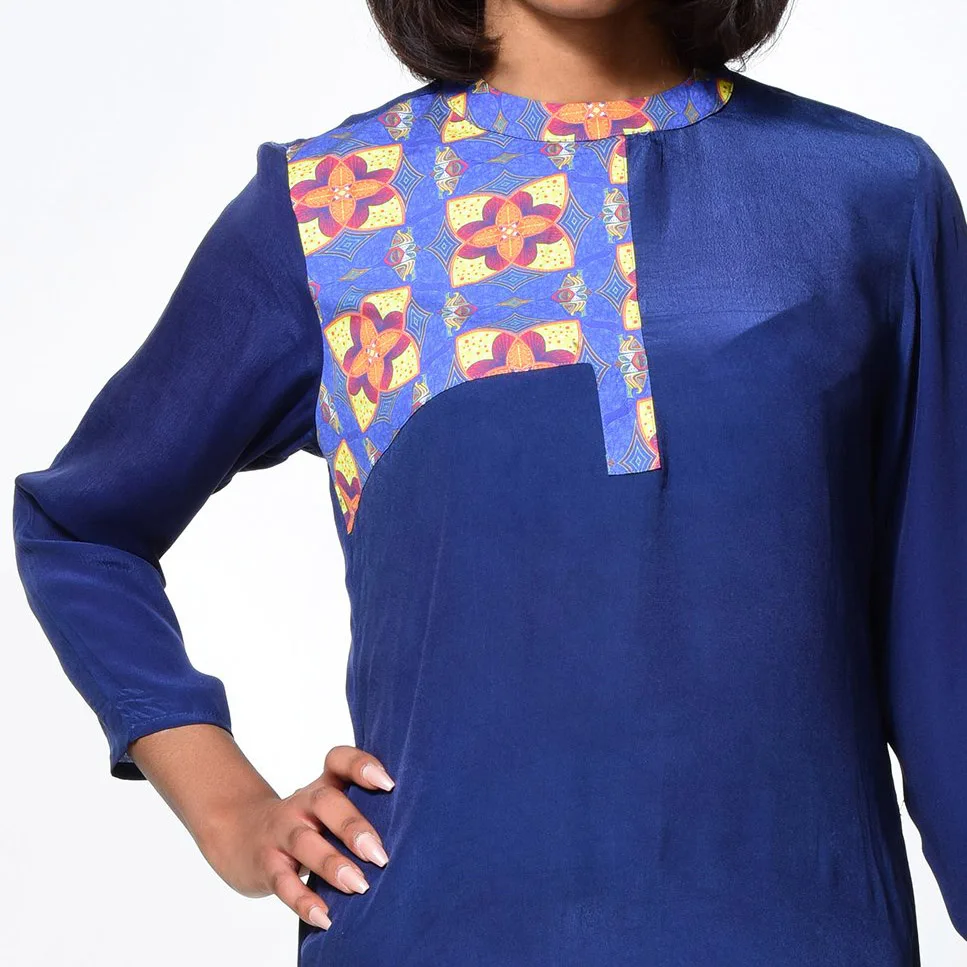 Eco-friendly Cotton Customized Design Women African Print Shirt Dress In Chiffon Fabric
