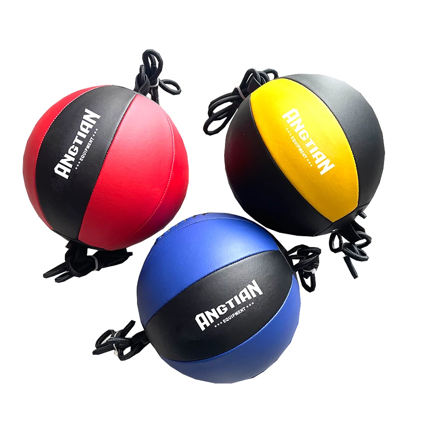 Angtian Factory Custom logo Double End Punching Ball / Boxing Reflex Speed Ball / Round Double End Bag