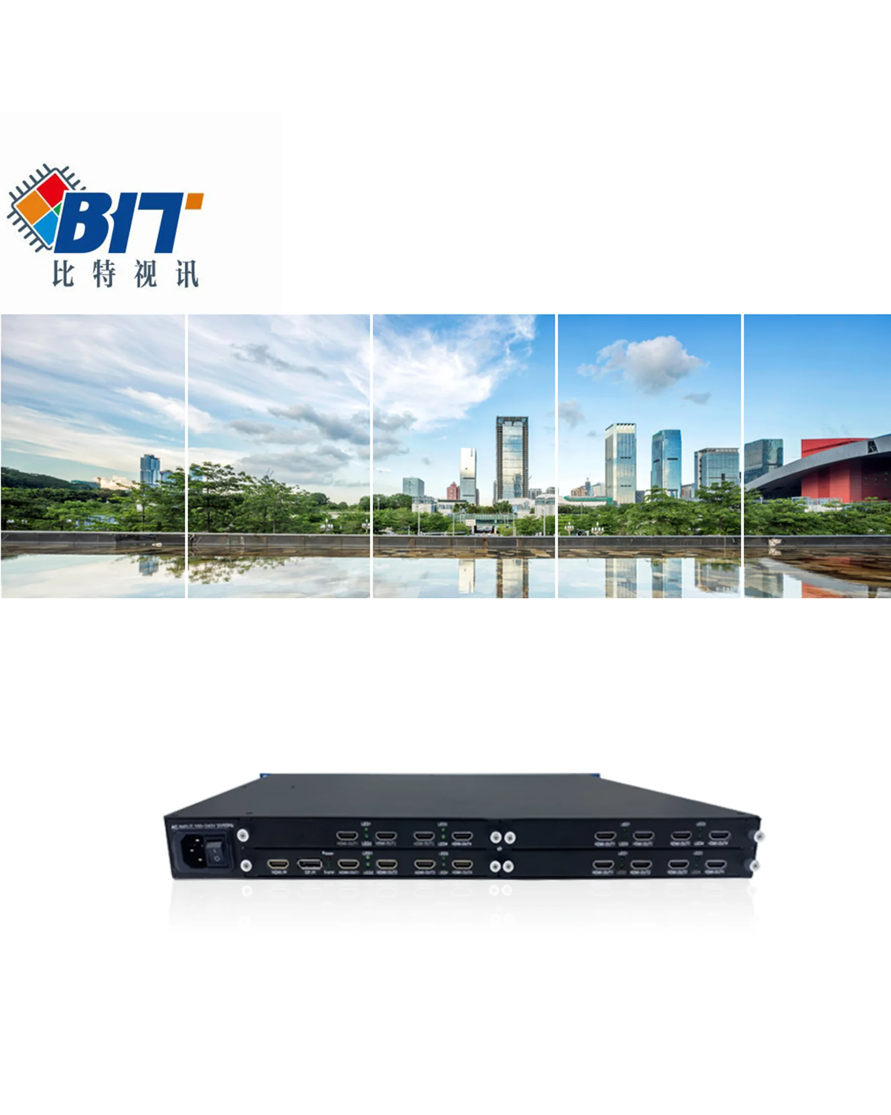 Bitvisus 2x7 контроллером видеодисплея 16 каналов 8K из