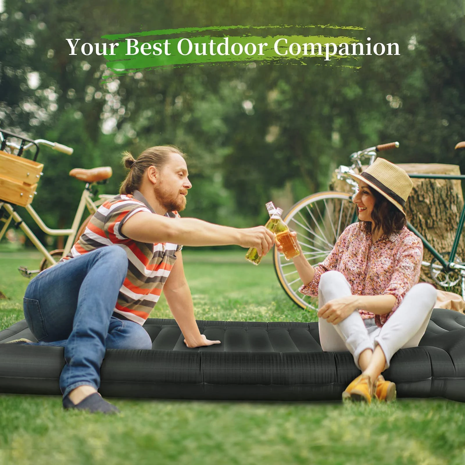 Туристический Самонадувающийся коврик с подушкой 13