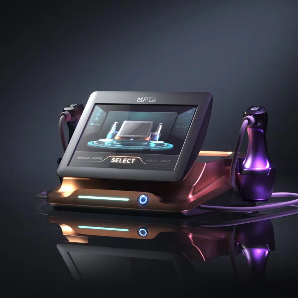 12d Rf Ems 4 Cartridges Face Lifting Anti-aging Smas Machine With Two Handles Cellulite Removal Machine