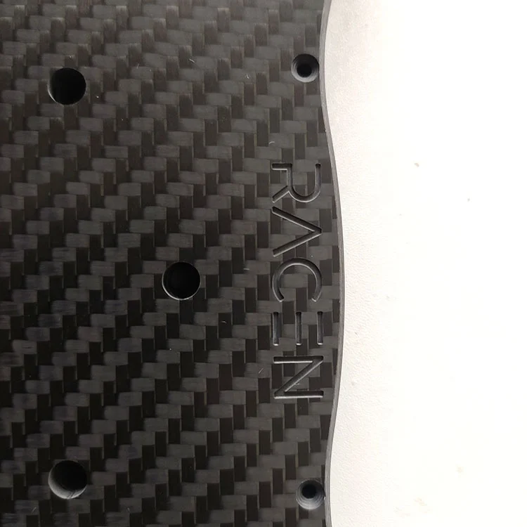 Carbon Fiber Sheet with Engraved Letterings