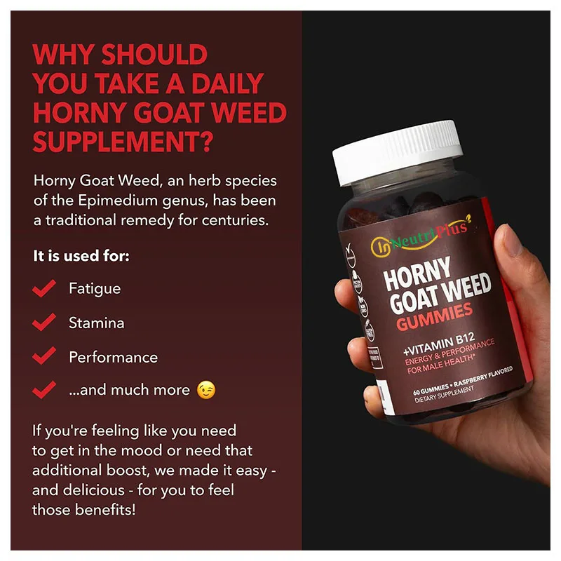 Private Label Oem Enhance Energy Endurance Gummies Horny Goat Weed Gummies For Men