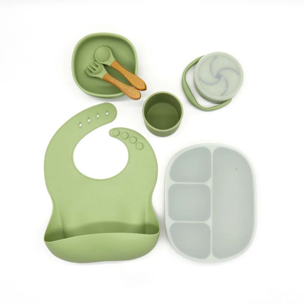 Wholesale Food Grade Mixing Suction Silicone Baby Bowl With Spoon