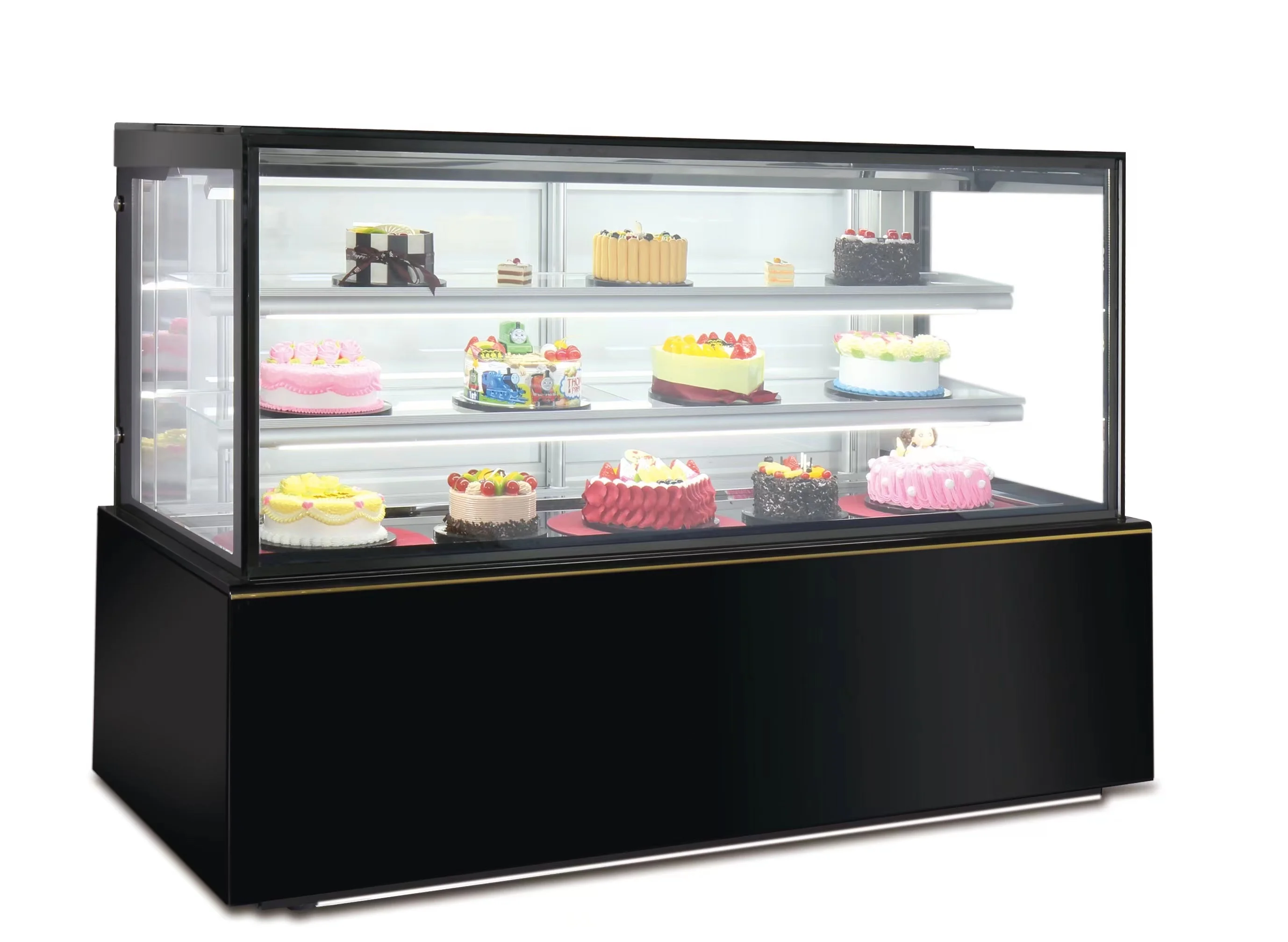 Classic Right Angle Cake Chiller Cake Display Fridge Vertical Showcase Bakery Case  Desktop