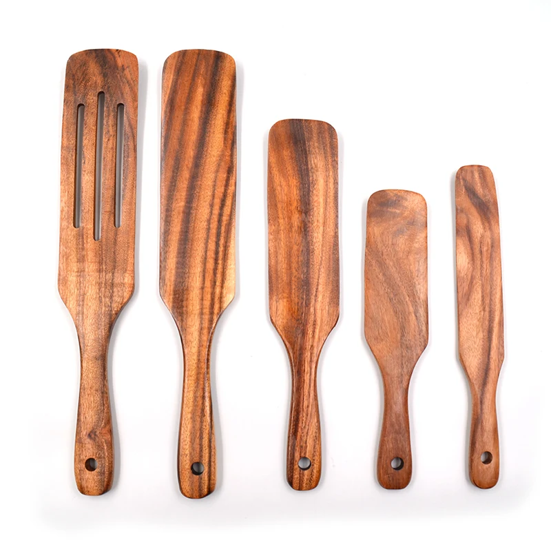 accessories cookware wood utensil kitchen teak wooden spurtles