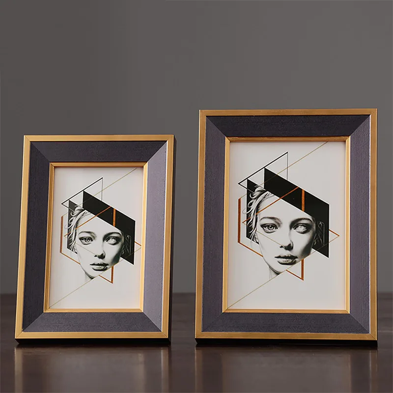 
Light luxury European art solid wood photo frame decoration creative home decoration desktop picture frame decoration 