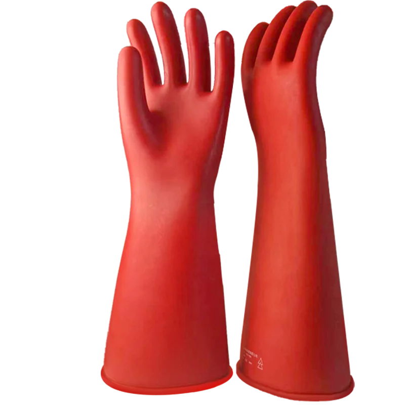 High Voltage10kv electrical insulated working gloves  Prevent electrical Charging 20kv Insulated Rubber Glov