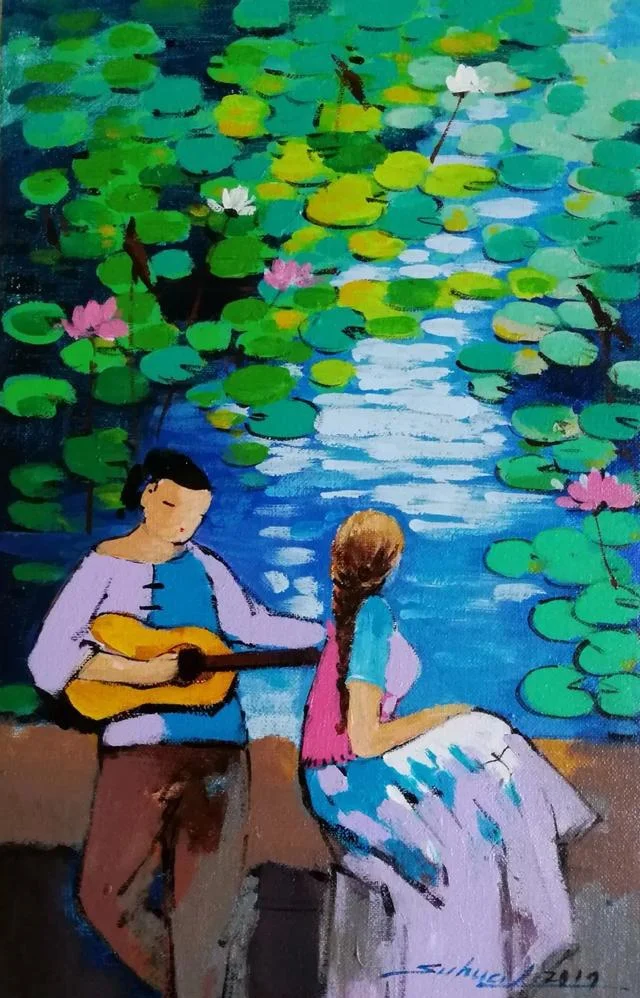 Manufacturer customized new Chinese living room sofa background decorative office mural atmospheric painting