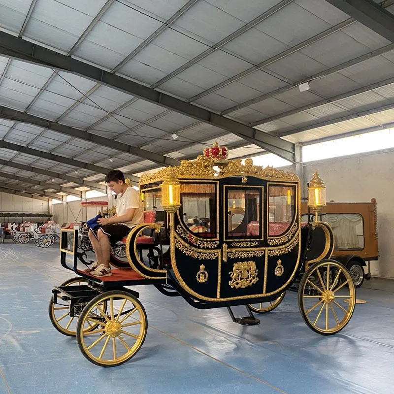 Cinderella Pumpkin Princess Wedding Carriage Horse Drawn Carriage Royal Horse Trailer for Sale