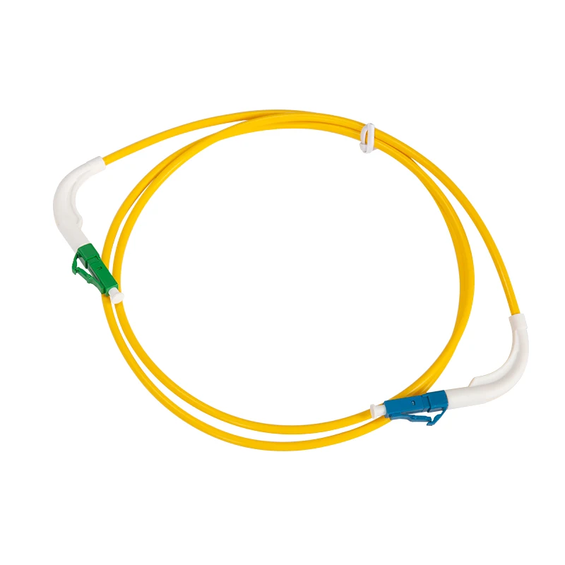 (Angle boot 90 degree   LC/APC to LC/UPC Fibre Patch Cords OD3.0mm Simplex SM G.652D  (LSZH) yellow,3M
