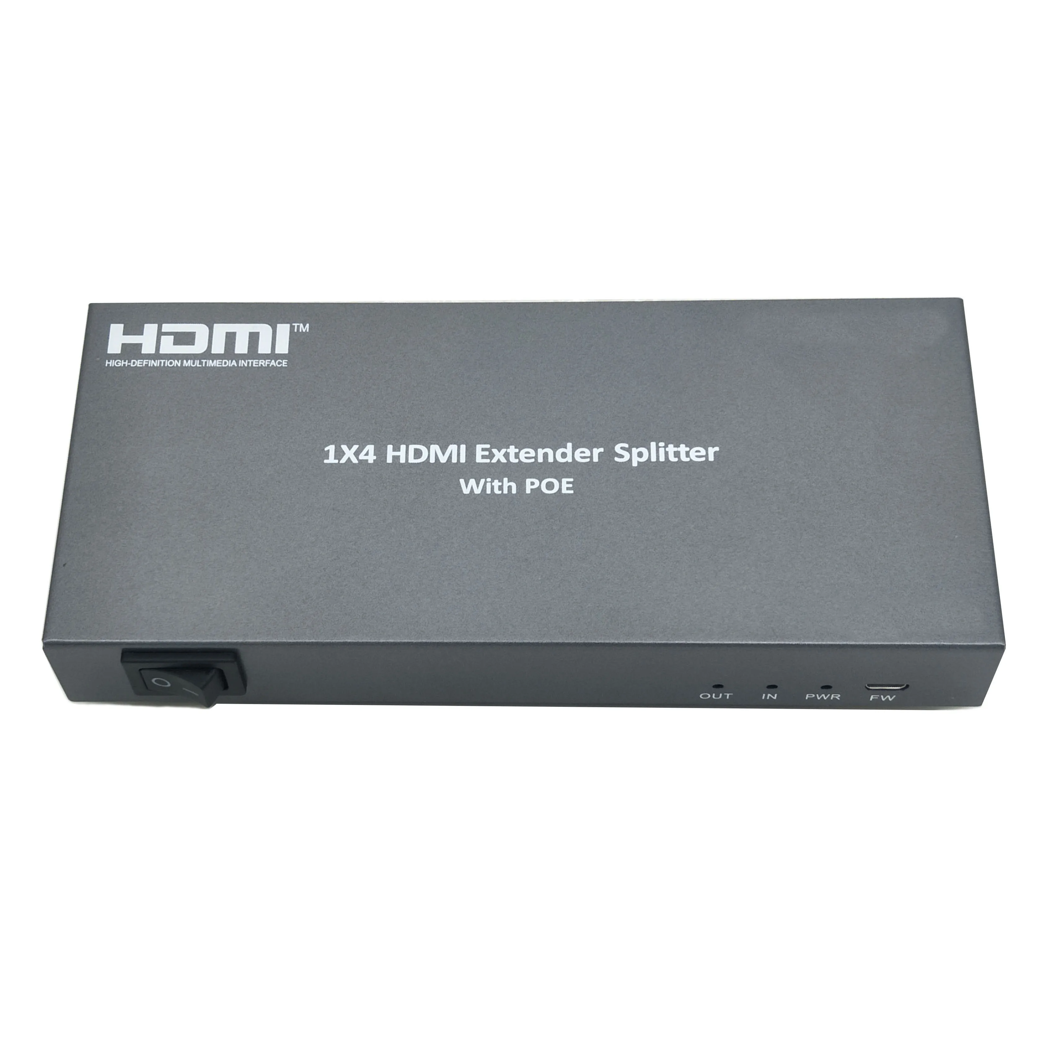 Цена по прейскуранту завода-изготовителя HDMI видео распределения 1X4 POE сетевой кабель сплиттер Cat5e/cat6-568B для HD TV