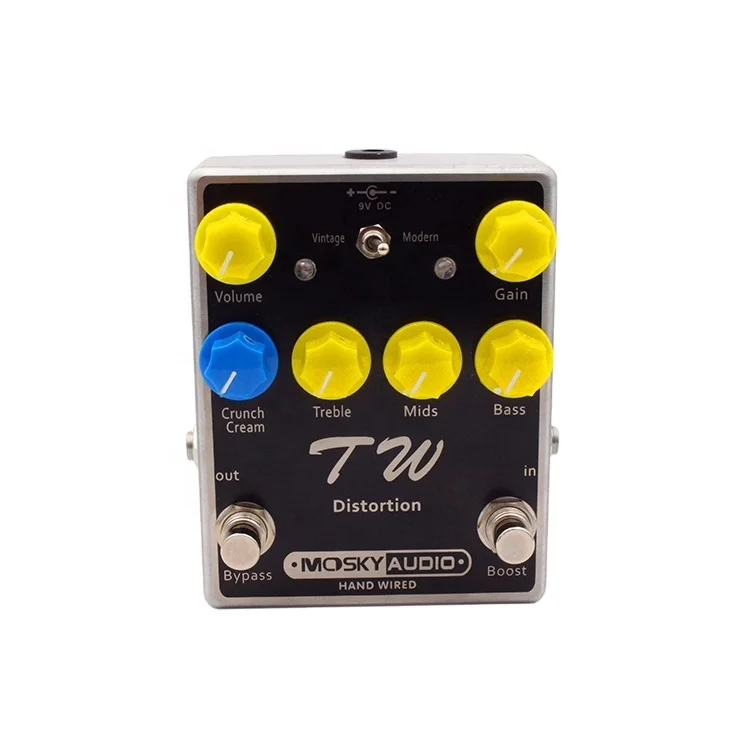 Affordable TW Distortion Guitar Effect Pedal Handmade with Capacitors Resistors IC Three Band EQ Guitar Effects Guitars