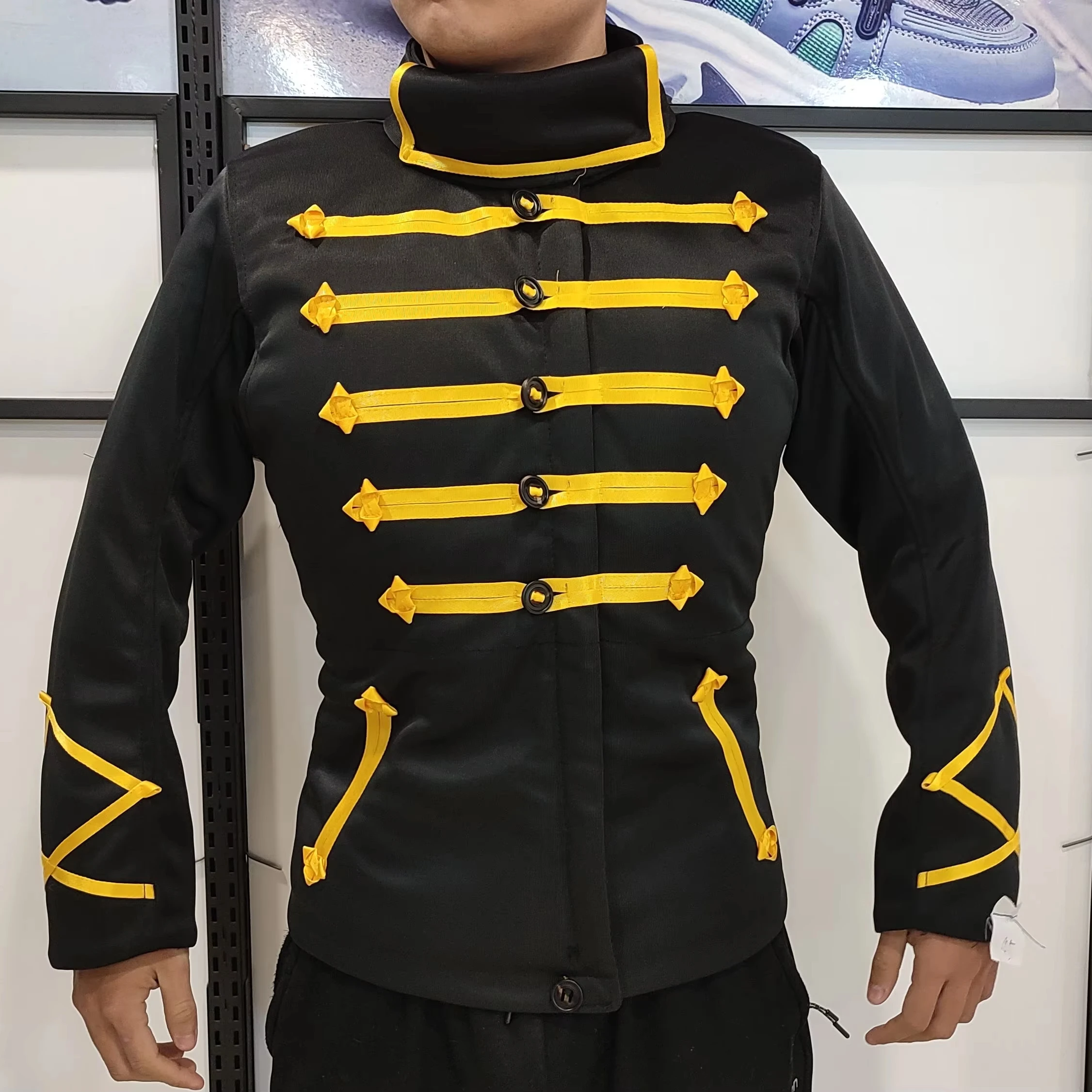 New Long Sleeves Black Men Suits Wedding Suit Stripes Tuxedo Stage Dinner Party Costumes Blazers
