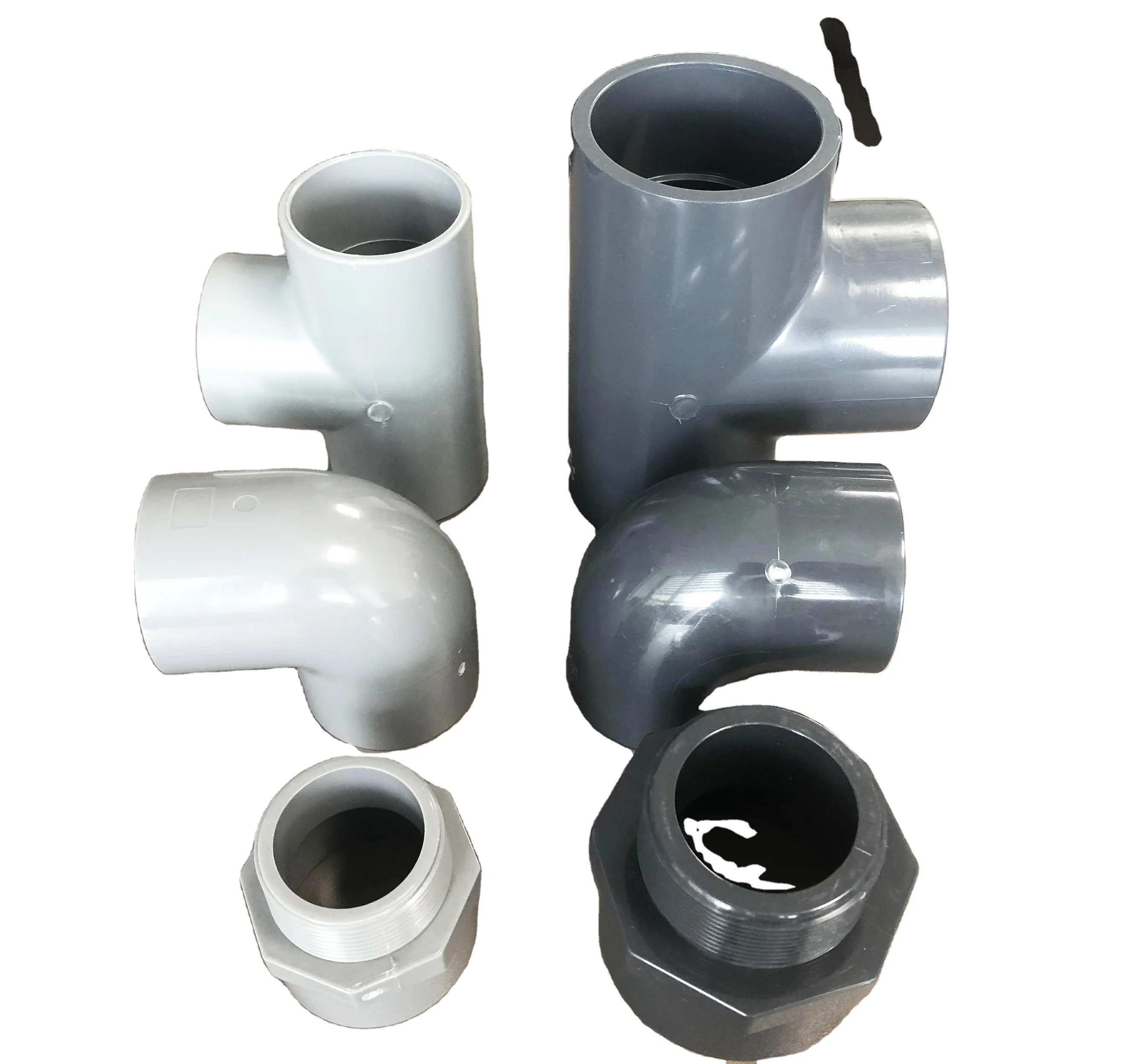 1 1/2 20mm sch 80 sch 40 pvc pipe 4 inch pvc-u equal reducing tee 1-1/4 fittings plastic end cap for pipe