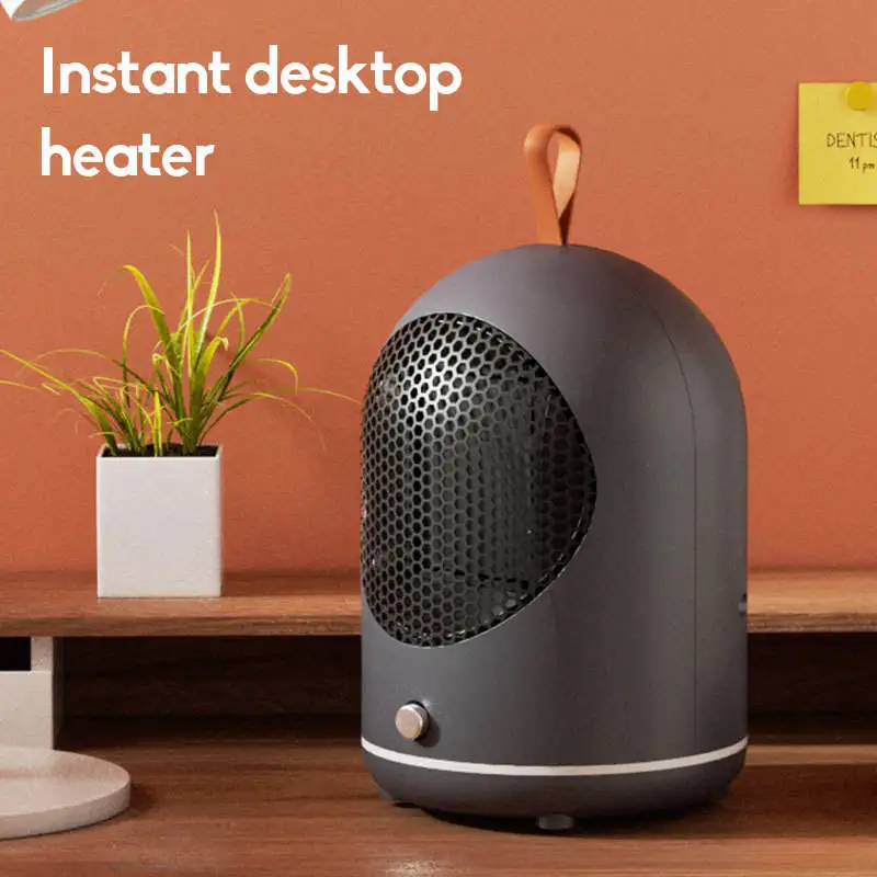 Desktop Fan Heater 500W PTC Ceramic  Safe Quick Heating Standing Heater Fan Mini Room Electric Winter Heating Fan