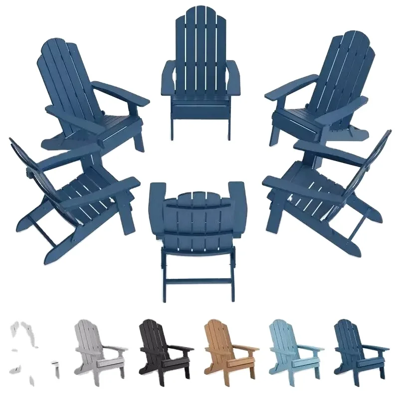 wholesale adirondack chair plasticweather proof  Plastic wood garden fire pit outdoor chair modern adirondack beach chair