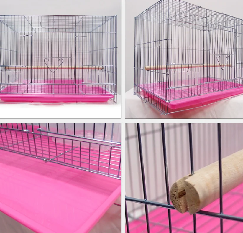 Large Metal Portable Folding Bird Parrot Pet Chicken Breeding Cages Animal Carrier