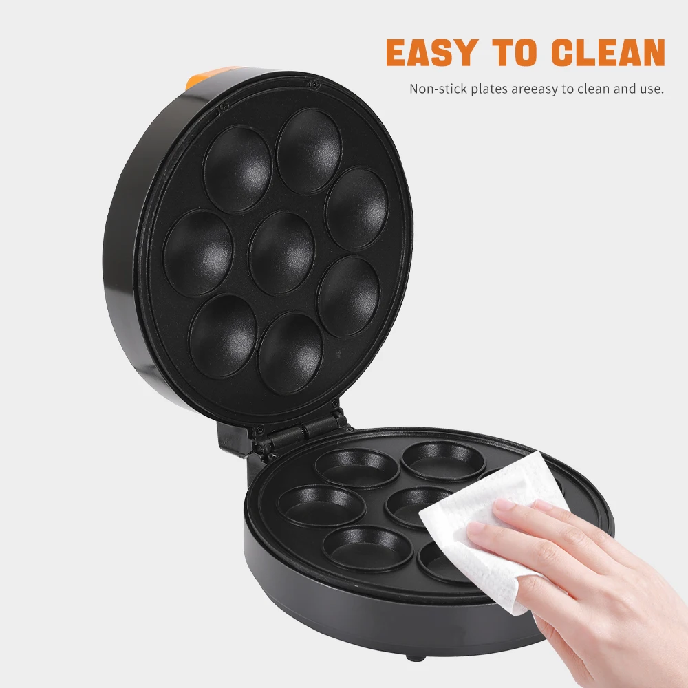 Chukang home use 1400w automatic non-stick PTFE free electric mini easy round hole doughnut shape donut waffle maker machine