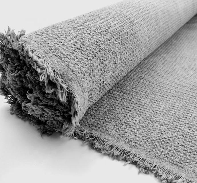 80%Polyester 20%Polyamide Woven Waffle Fabric In Roll, Micro Fiber Waffle Dobby Fabric For Beach Sports Towel