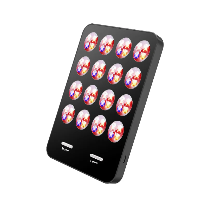 590Nm 630Nm мини-Настольная светодиодная красная световая терапевтическая панель Pdt светотерапия восстановление красный свет терапия инфракрасная с подставкой