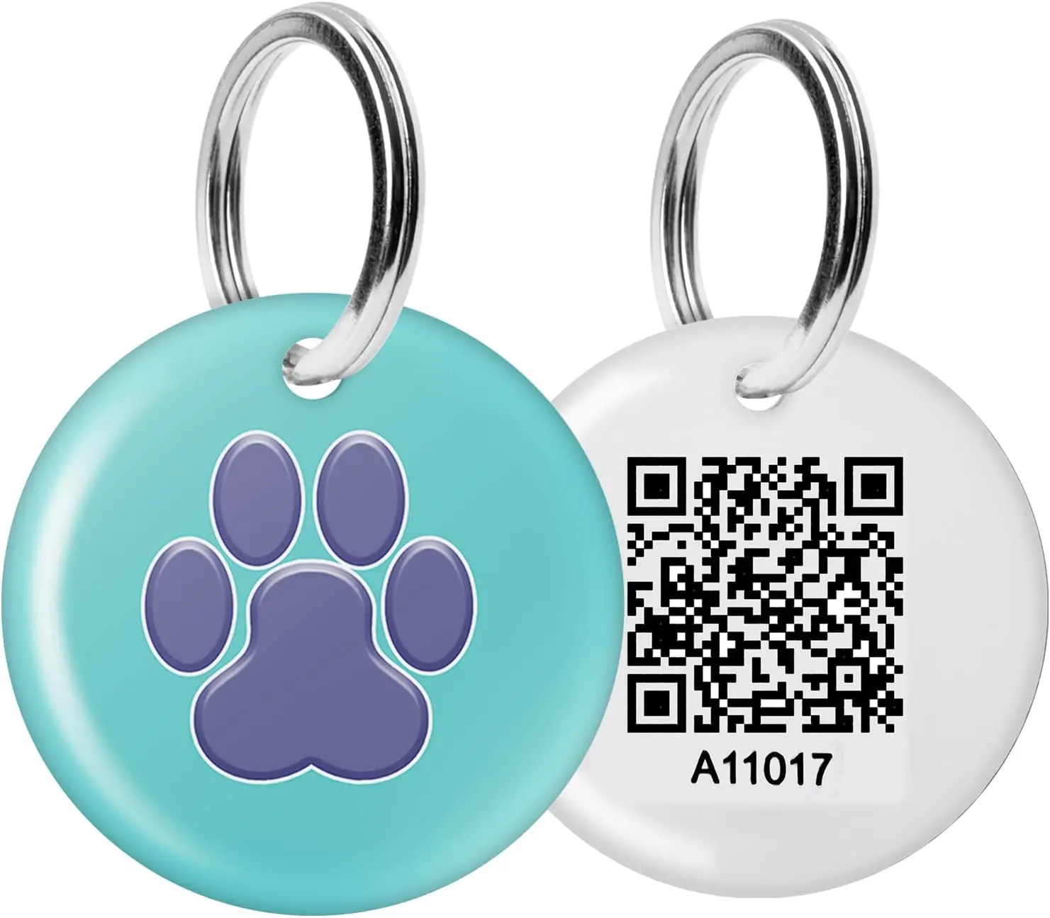 Customized Silicone Pet Tag Unique QR code NFC Dog ID Collar Tag Multi-Color For Pet