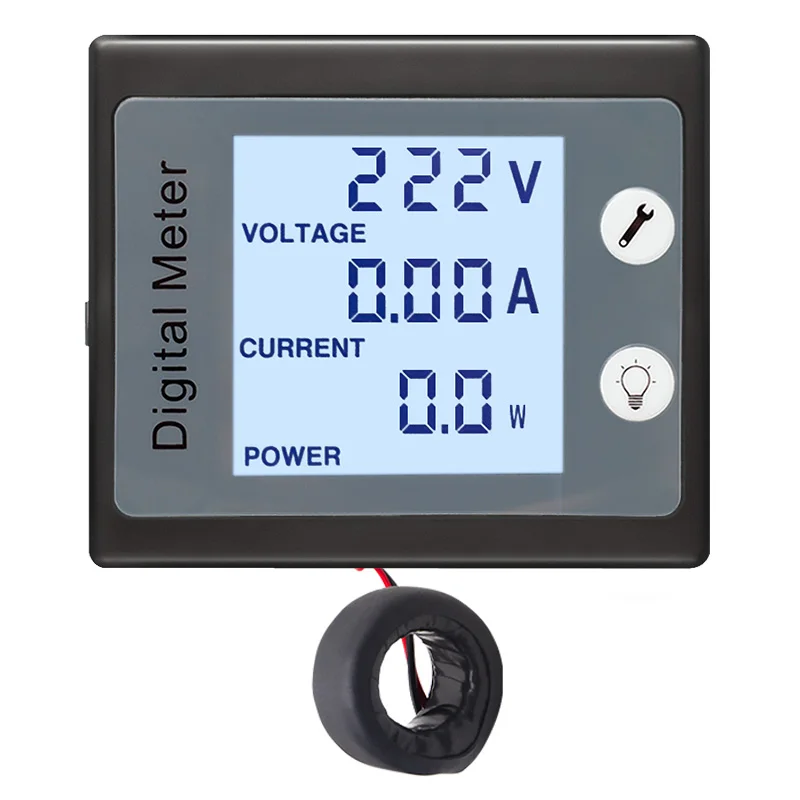 Peacefair PZEM-011 Voltmeter Ammeter AC Single Phase Digital Power Analyzer Watt Meter Electricity Energy Meters With Coil CT