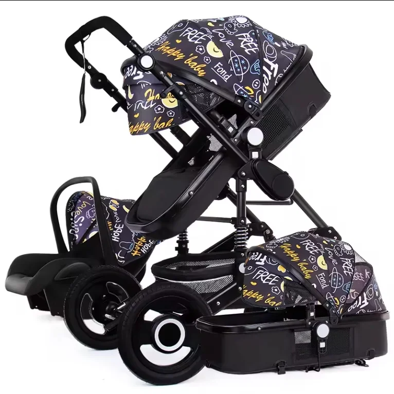 wholesale baby stroller 3 in 1/good quality cheap baby pram/China new design black luxury baby carriage for sale