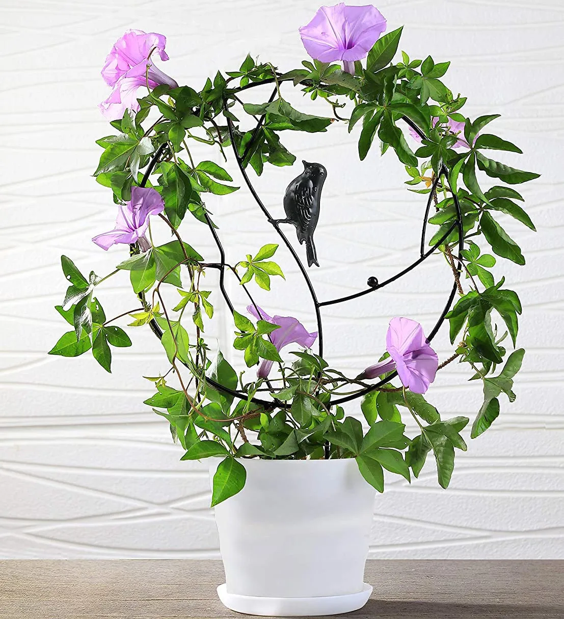 Modern gardening climbing frame plant bracket support rod bird butterfly-shaped iron frame plant flower arranging pole