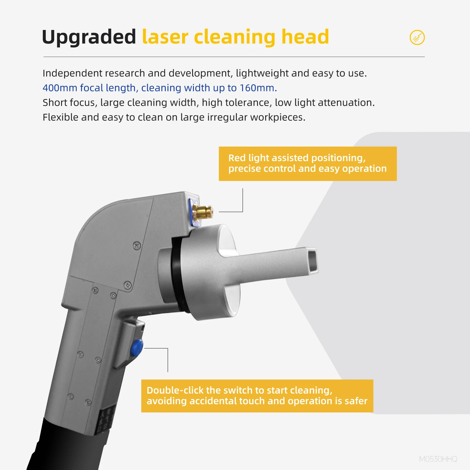 1000W/1500W/2000W Fiber Laser Cleaning Machine Laser Cleaner Rust Paint Quick Cleaning Non-pollution Cleaning