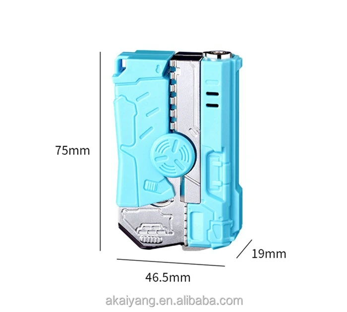 Mecha Gyro Windproof Butane Lighter Red Flame Refillable Gas Lighter for Cigarettes Wholesale Deals .jpg