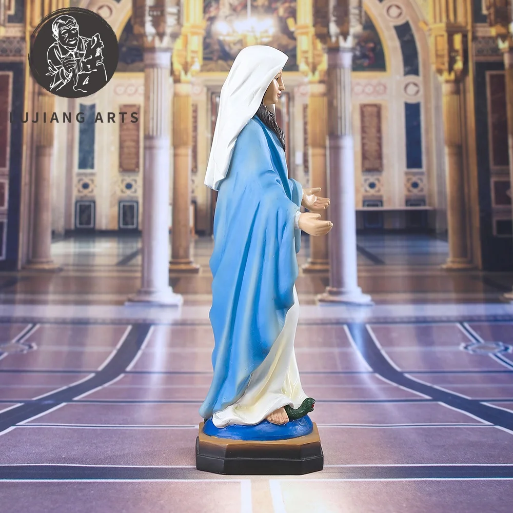 8inch Catholic Our Lady Of Grace Statue Resin Sculpture Decoration Our Lady Of Grace on Base Figurine Religious Gift
