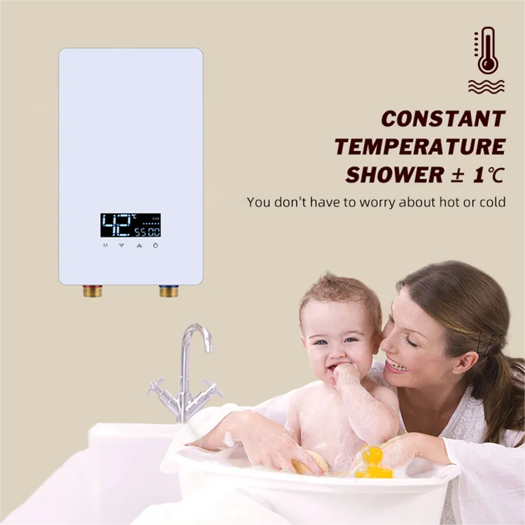 220V 8.5KW Low Price Portable Mini shower tankless water heater for hotel use