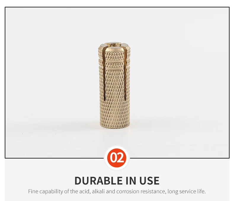 Brass knurled anchor flat deep lipped in expansion drop fastener drop in anchor China factory direct wholesales