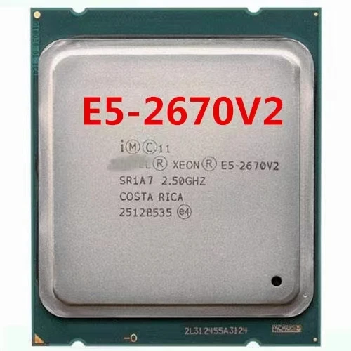 Б/у процессорный кулер для езды на велосипеде 6 ГГц 32NM 115 Вт LGA 2011 процессора сервера E5-2670V2 intel xeon