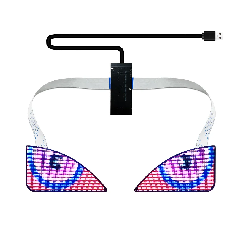 EYE3264 Blinking Eyes LED Display Panel LED Eyes Light Screen APP Programmable LED Eye Display for Car Backpack LED Screen Sign
